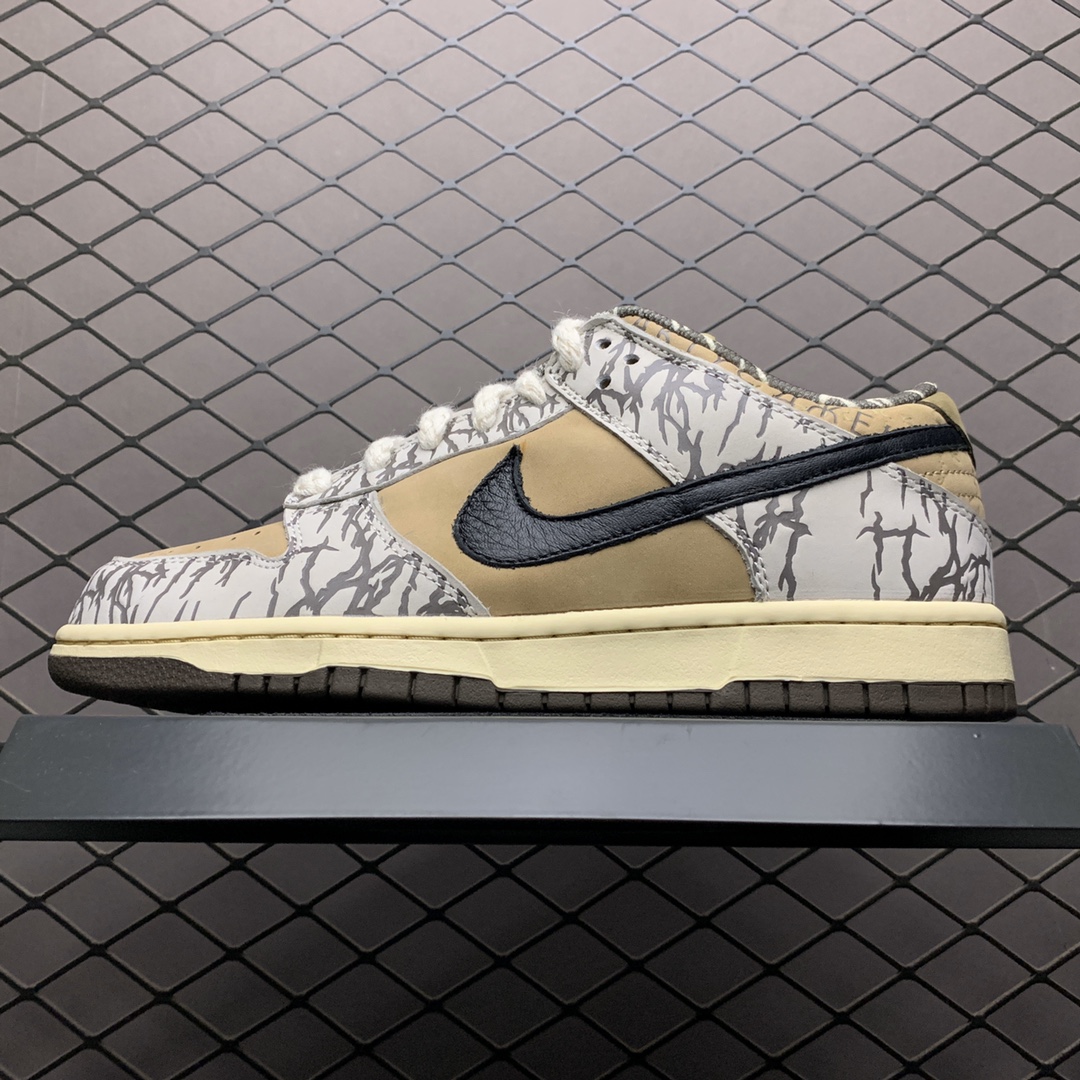 500 Travis Scott x Nike SB Dunk Low TS联名款限量板鞋 CT5053-002 爆裂纹