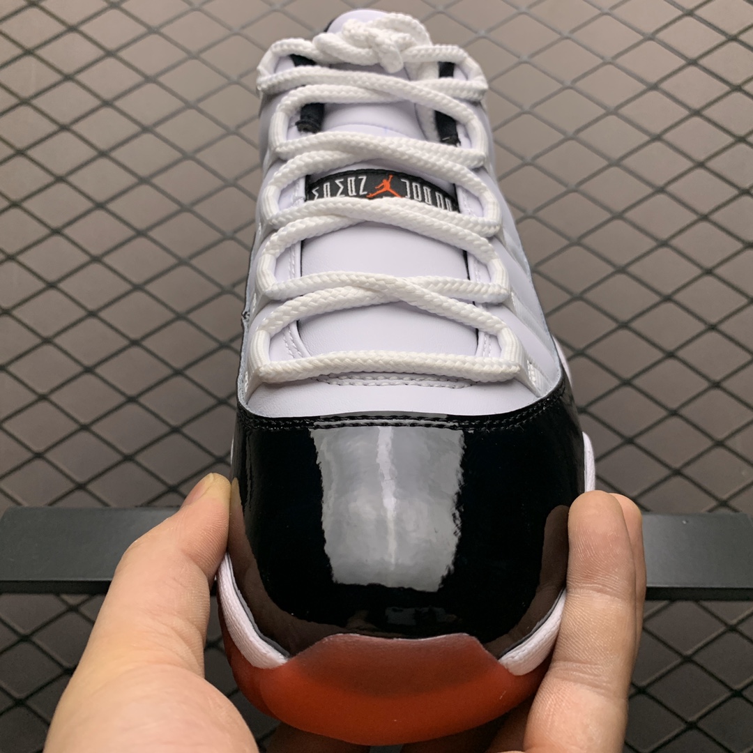 420 纯原版本 Air Jordan 11 Retro Low ” Concord Bred ” AJ11乔11康扣黑红低帮 男子文化篮球鞋AV2187-160