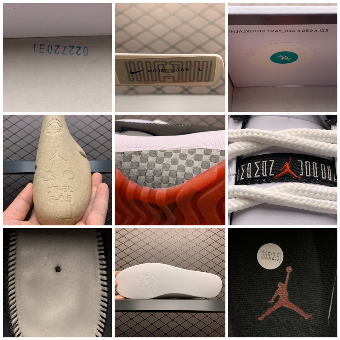 420 纯原版本 Air Jordan 11 Retro Low ” Concord Bred ” AJ11乔11康扣黑红低帮 男子文化篮球鞋AV2187-160