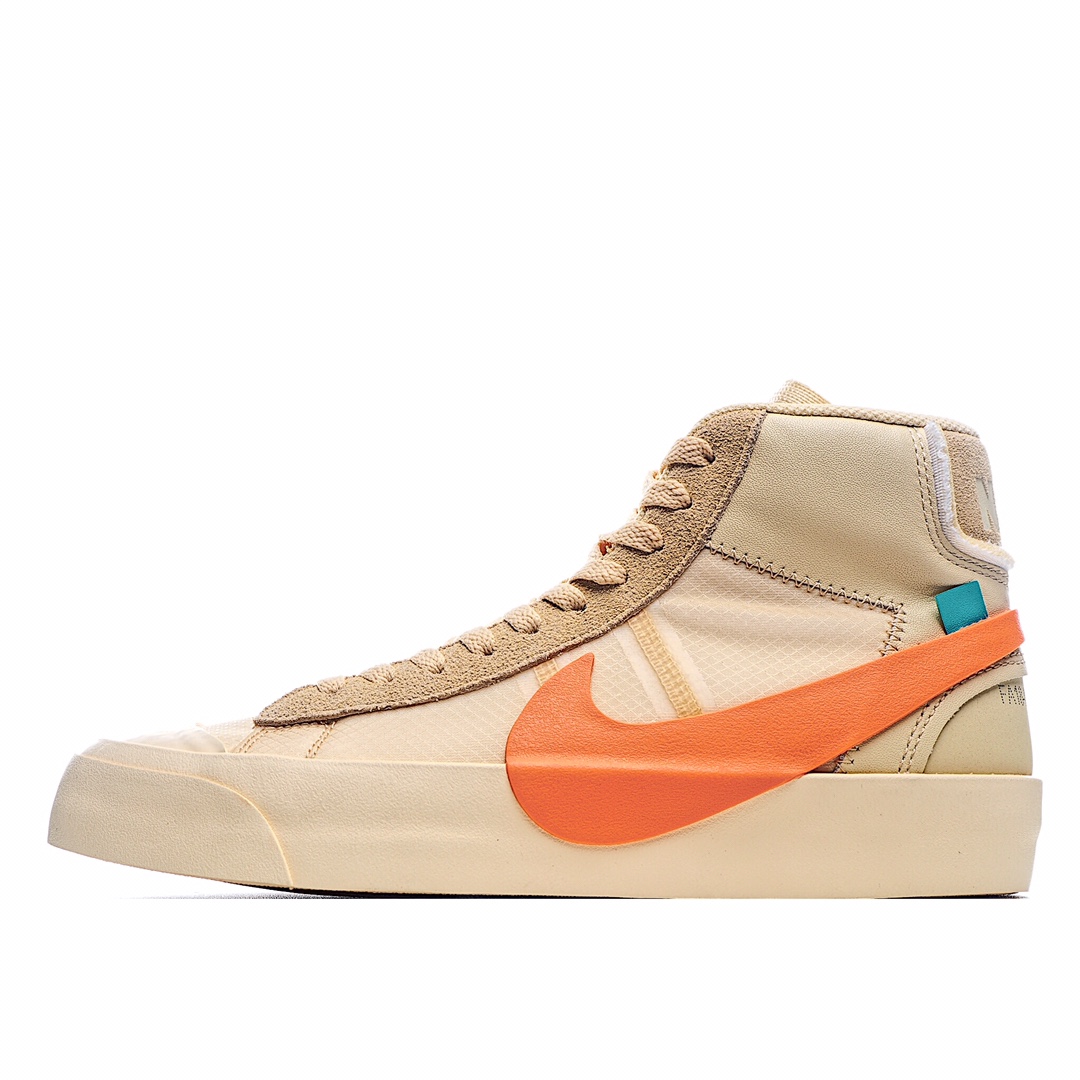 H5 TOP纯原版本 Off White x Blazer Mid OW联名开拓者纯原级别 唯一官方细节原厂港宝 电脑刻字一致原版 分区码段内侧噪边字体 比对原鞋不断调试唯一独家原材购入 无色差原厂弹性网纱 百分百与发售原版同步原纸板数据开发 后跟、整体版型 达到与原版匹配率：95%硫化夹层 植入织线围条 拒绝硫化开胶原盒原配 原装防盗扣