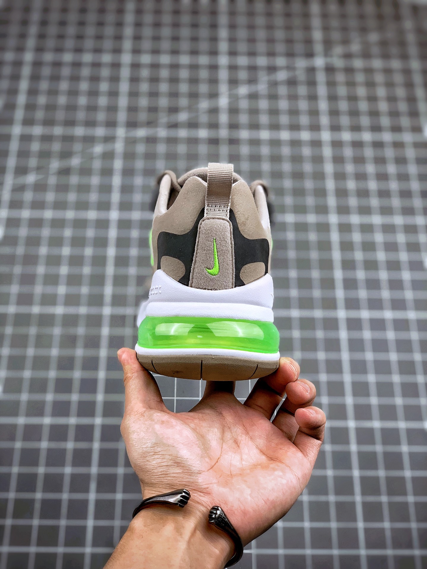 190 Air Max 270 React 浅咖灰绿 原盒二维码原标 扫描秒进官网 CQ4598-231