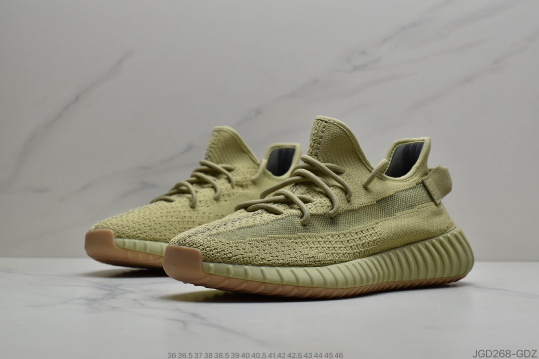 180 公司级Adidas Yeezy 350 Boost V2 “抹茶绿”侧透天使FY5346