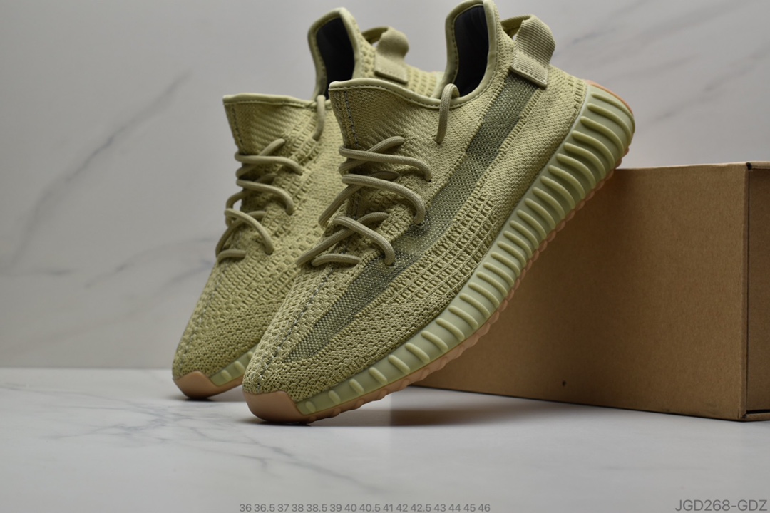 180 公司级Adidas Yeezy 350 Boost V2 “抹茶绿”侧透天使FY5346