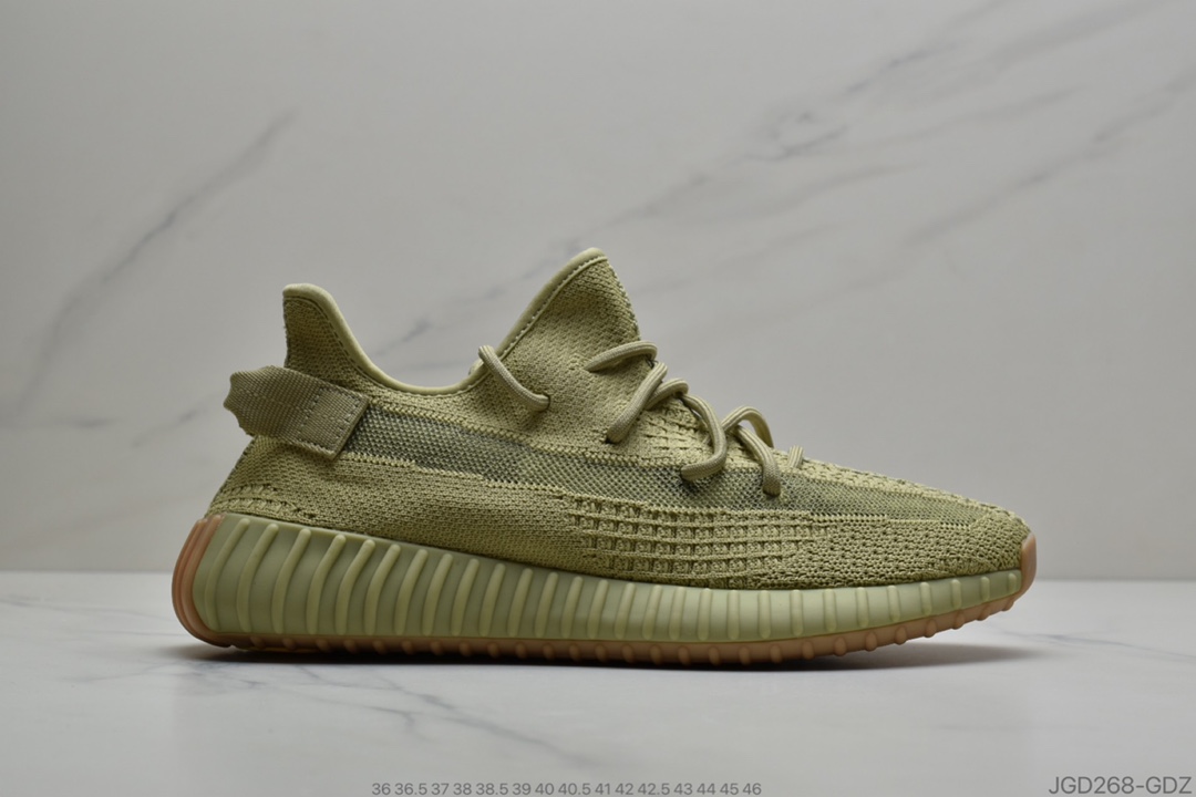 180 公司级Adidas Yeezy 350 Boost V2 “抹茶绿”侧透天使FY5346