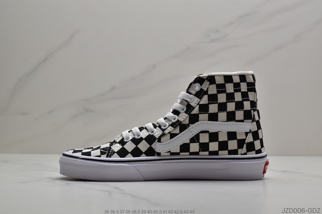 140 公司级万斯VANS范斯SK8 HI TAPERED黑白棋盘格高帮系带男女板鞋VN0A4U165GU