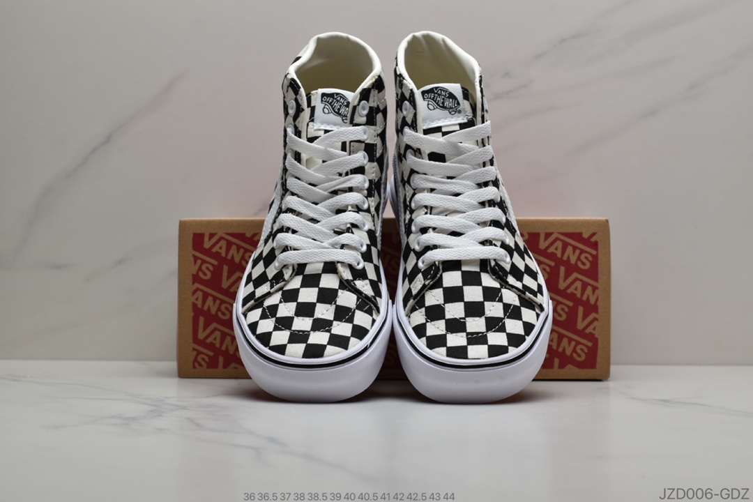 140 公司级万斯VANS范斯SK8 HI TAPERED黑白棋盘格高帮系带男女板鞋VN0A4U165GU