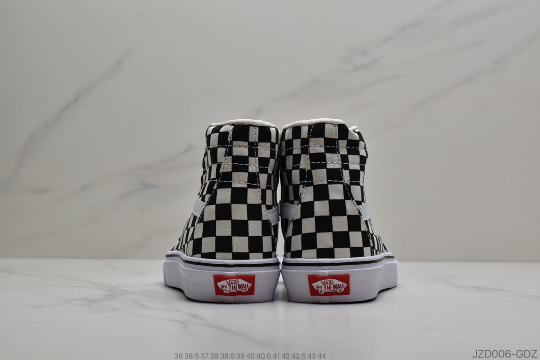 140 公司级万斯VANS范斯SK8 HI TAPERED黑白棋盘格高帮系带男女板鞋VN0A4U165GU