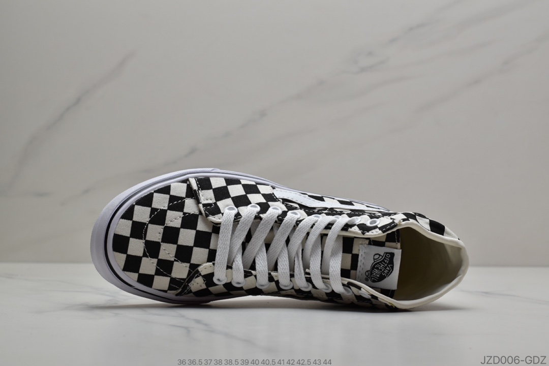 140 公司级万斯VANS范斯SK8 HI TAPERED黑白棋盘格高帮系带男女板鞋VN0A4U165GU