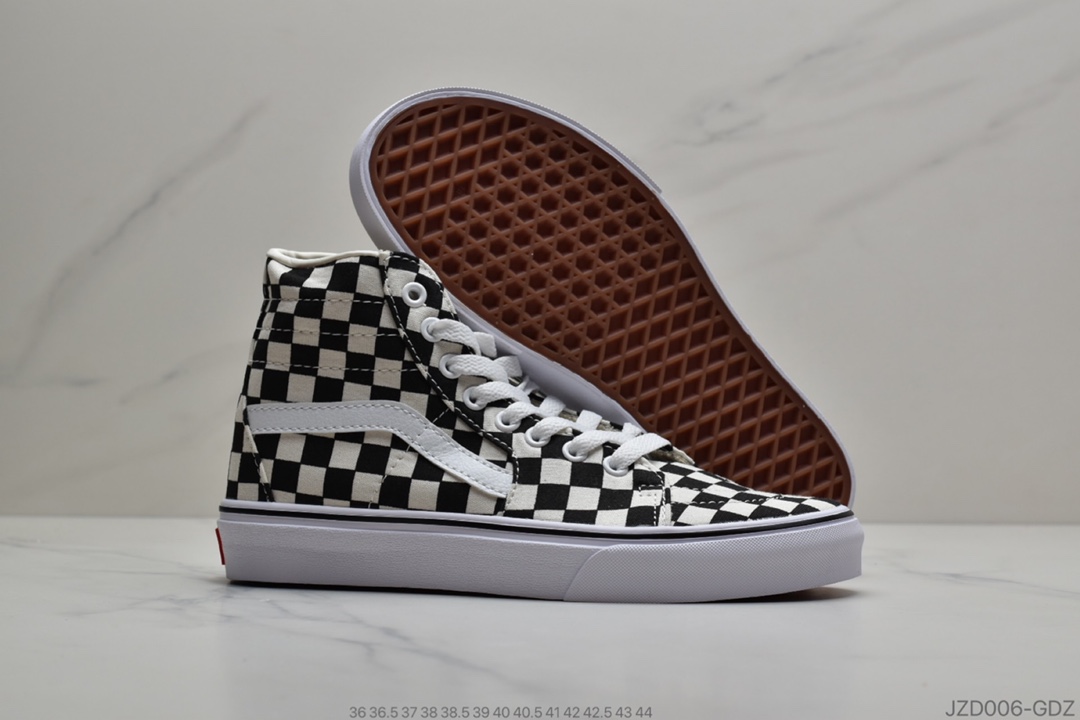 140 公司级万斯VANS范斯SK8 HI TAPERED黑白棋盘格高帮系带男女板鞋VN0A4U165GU