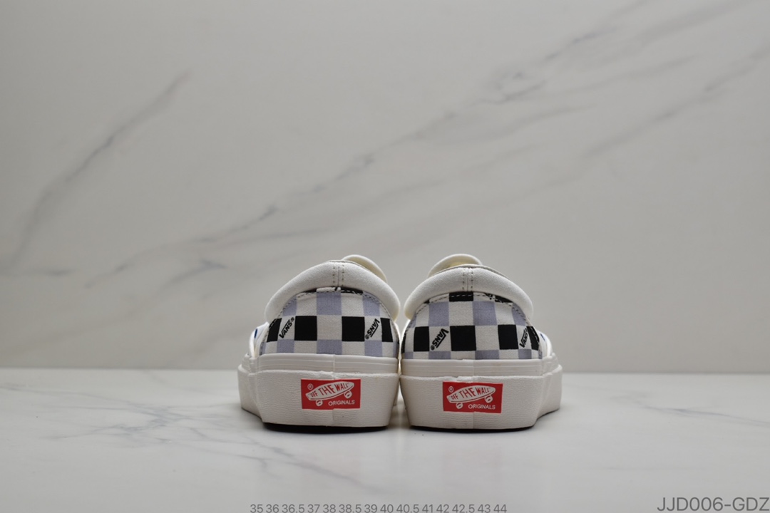 120 懒人拖 Vans Slip-On 万斯 黑白香芋紫棋盘 一脚蹬懒人套硫化帆布鞋