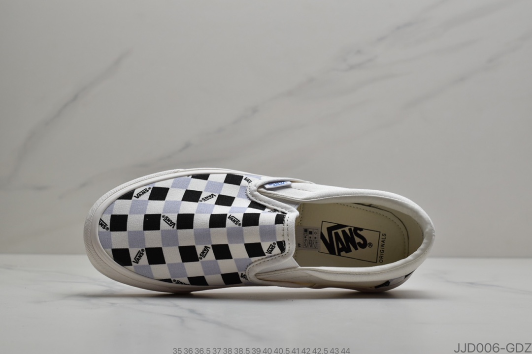 120 懒人拖 Vans Slip-On 万斯 黑白香芋紫棋盘 一脚蹬懒人套硫化帆布鞋