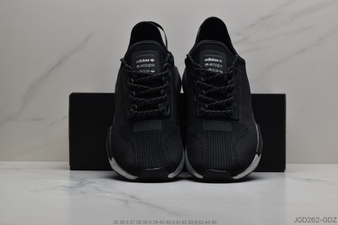 180 公司级阿迪达斯Adidas三叶草 Originals Boost NMD R_1 V2” Black/Red/Blue”飞织系列百搭休闲运动跑步鞋 货号：FW5449
