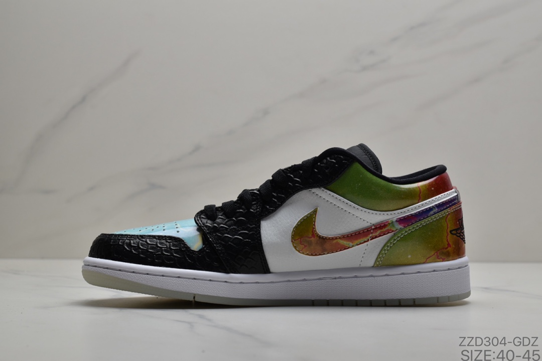 220 公司级Air Jordan 1 Low 星空夜光外底+太空主题货号：CW7309 090