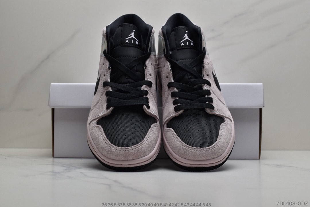 230 公司级Air Jordan 1 Mid “Iridescent”镭射脏粉  货号：BQ6472-602