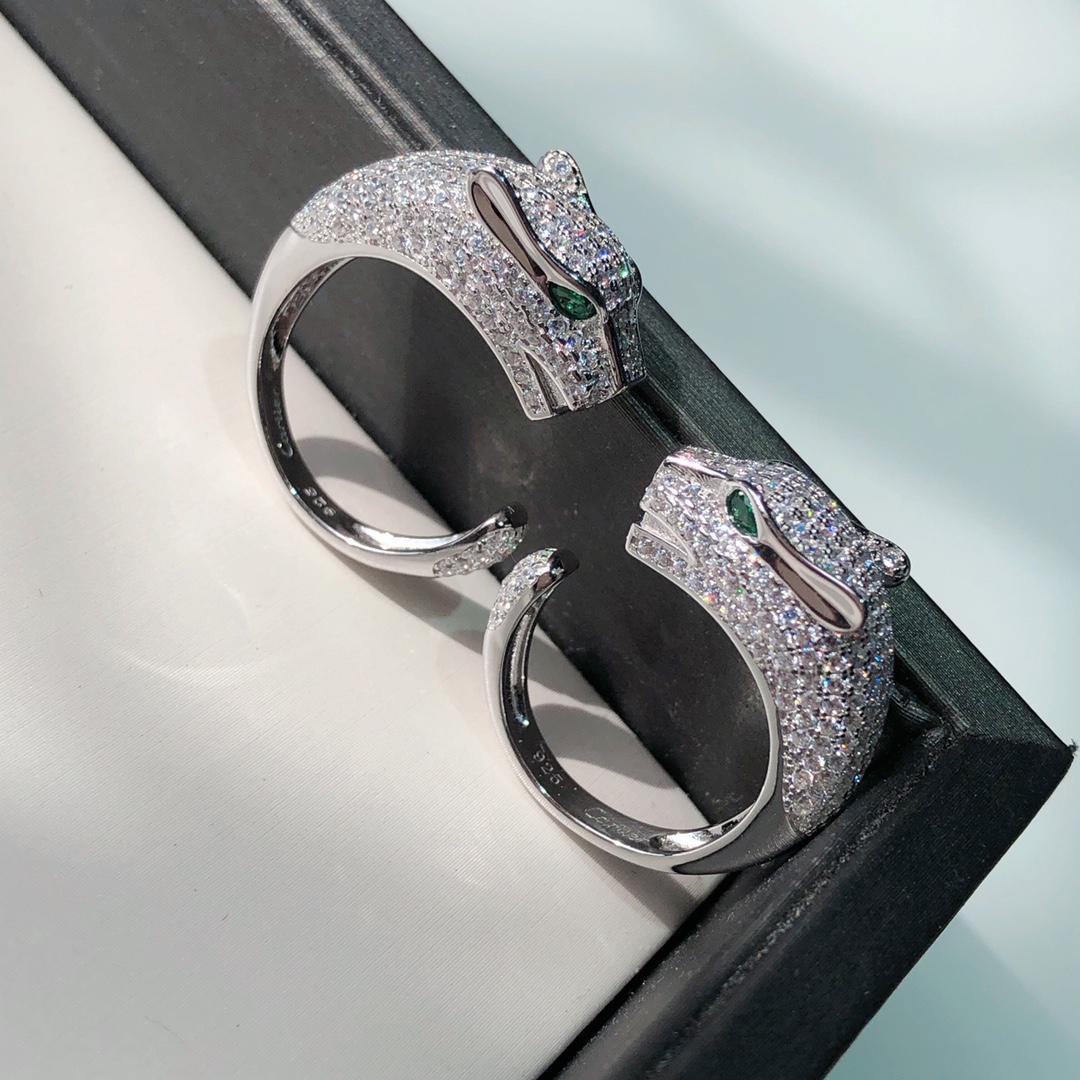 NO:102484,P Kajia Retro Leopard Head Ring Exclusive Edition Exquisite Craftsmanship Technology Exquisite Brilliant Timeless Unparalleled Beauty, Cartier Ring, Cartier, Ring19860909P 卡家 复古 豹头戒指 独家开版 精致绝伦 工艺技术 精美璀璨 永不过时 无与伦比的美丽,卡地亚戒指,cartier,ring,Jewelry