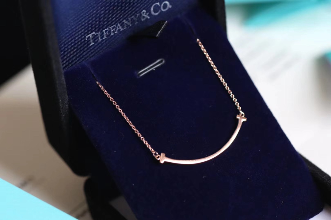 Tiffany & Co. Tiffany&Co.玫瑰金微笑小号 锁骨项链