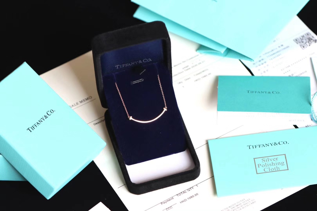 Tiffany & Co. Tiffany&Co.玫瑰金微笑小号 锁骨项链