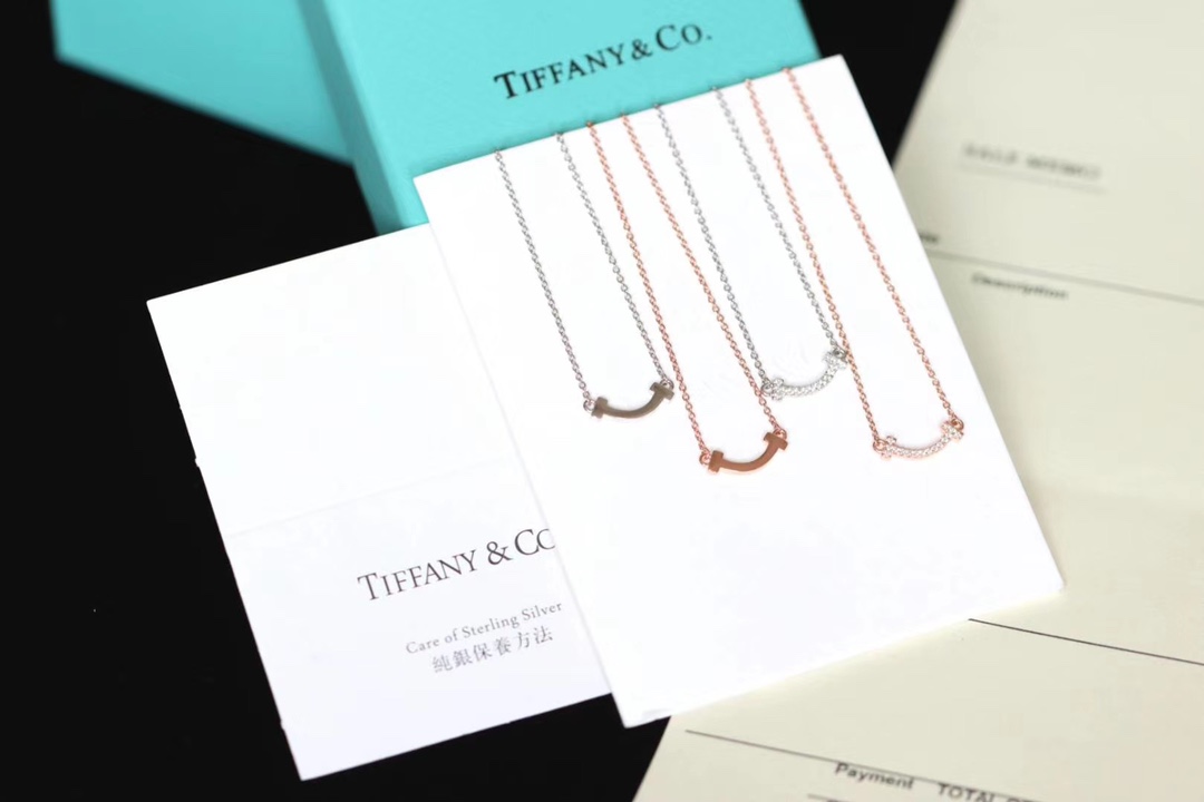 Tiffany & Co. Tiffany&Co.三色微笑迷你号 锁骨项链