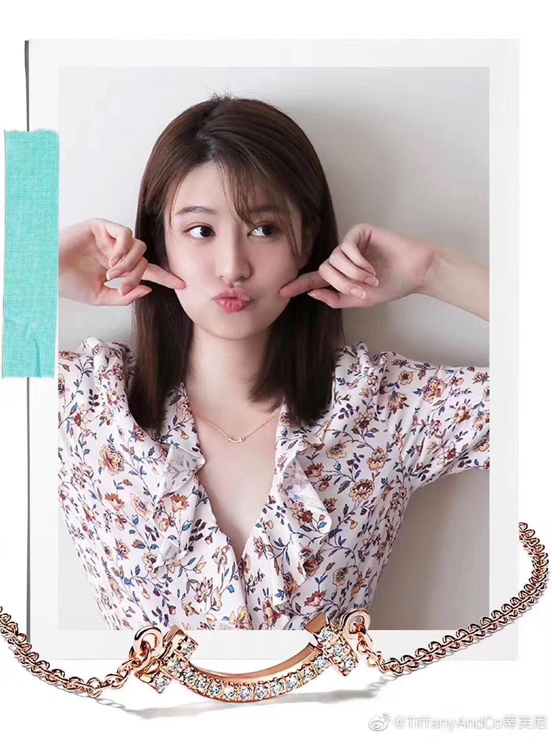 Tiffany & Co. Tiffany&Co.三色微笑迷你号 锁骨项链