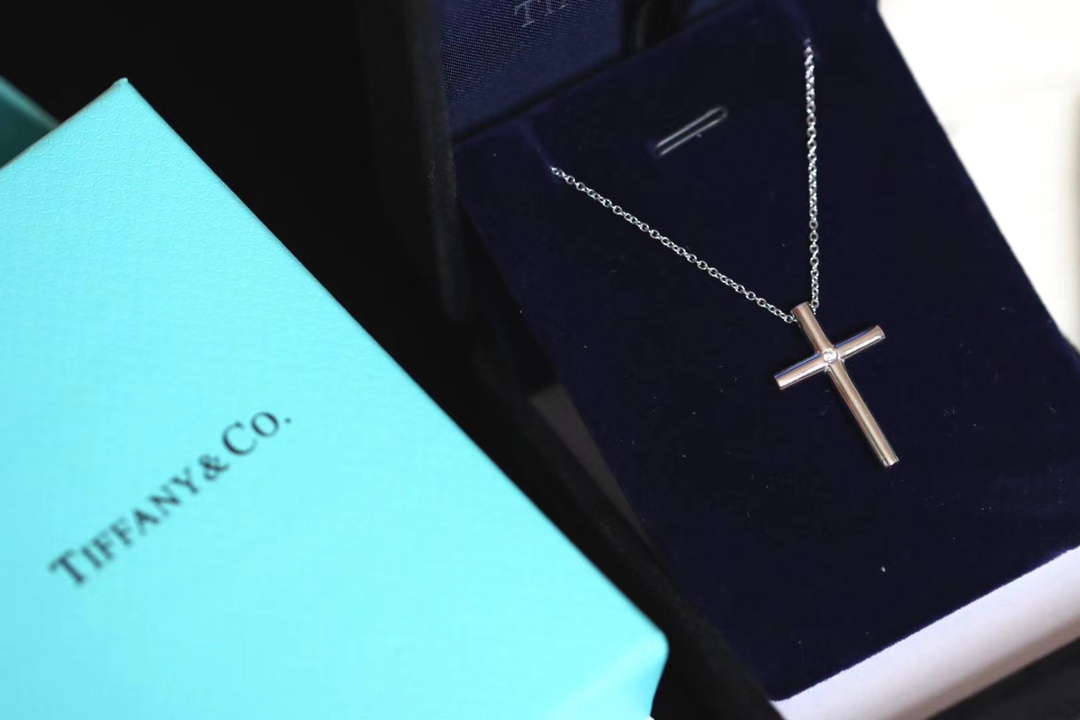 Tiffany & Co. Tiffany&Co. 纯银十字架锁骨项链
