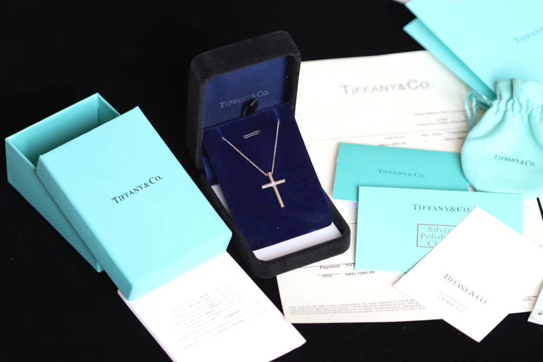 Tiffany & Co. Tiffany&Co. 纯银十字架锁骨项链