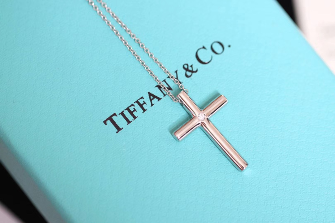Tiffany & Co. Tiffany&Co. 纯银十字架锁骨项链