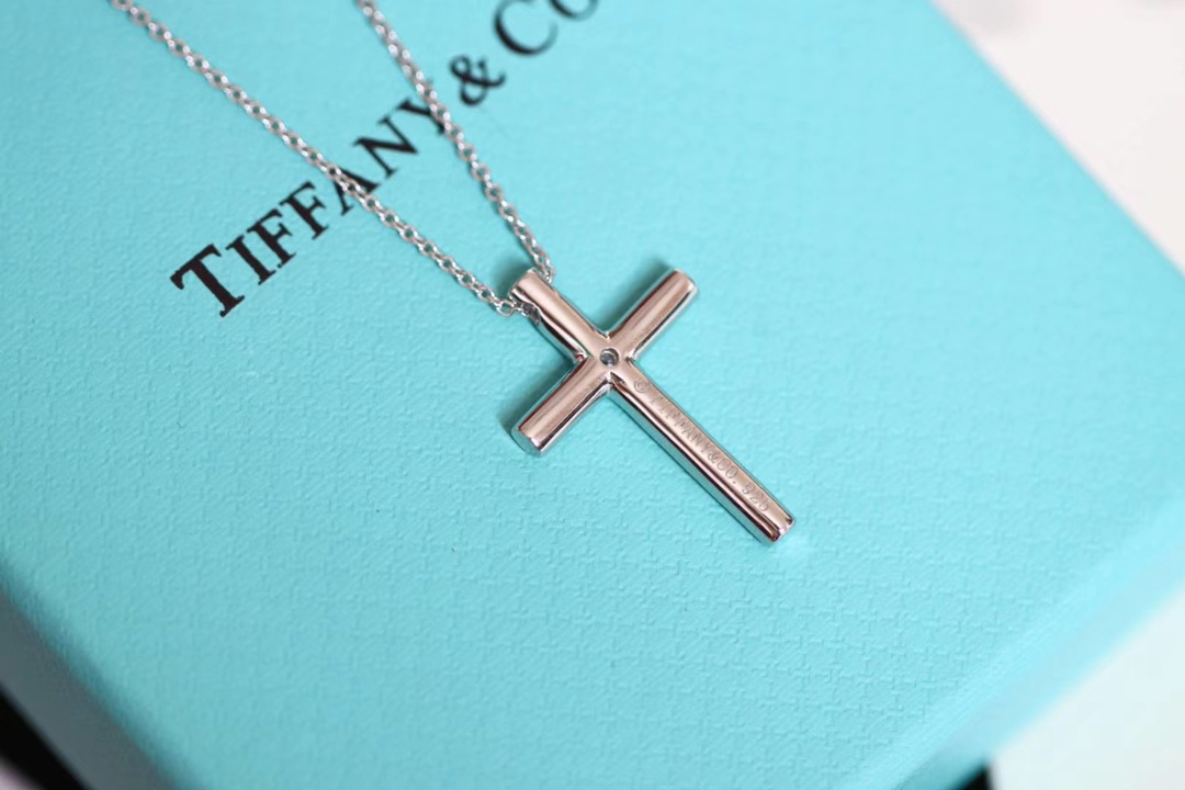 Tiffany & Co. Tiffany&Co. 纯银十字架锁骨项链