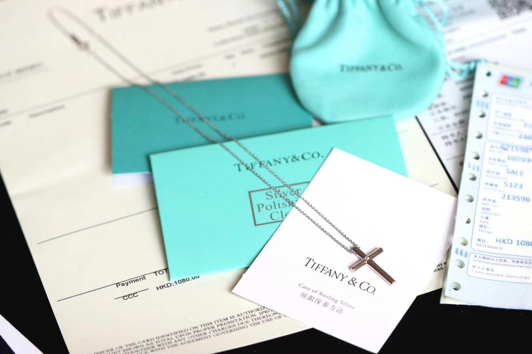 Tiffany & Co. Tiffany&Co. 纯银十字架锁骨项链