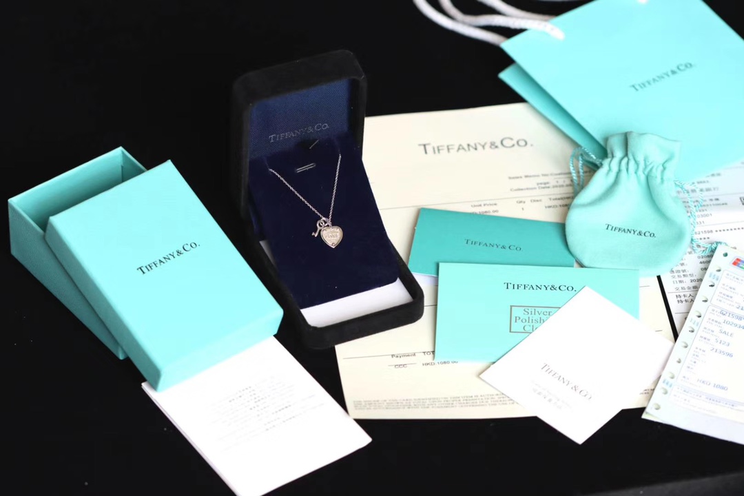 Tiffany & Co. Tiffany&Co. 心锁 纯银 锁骨项链