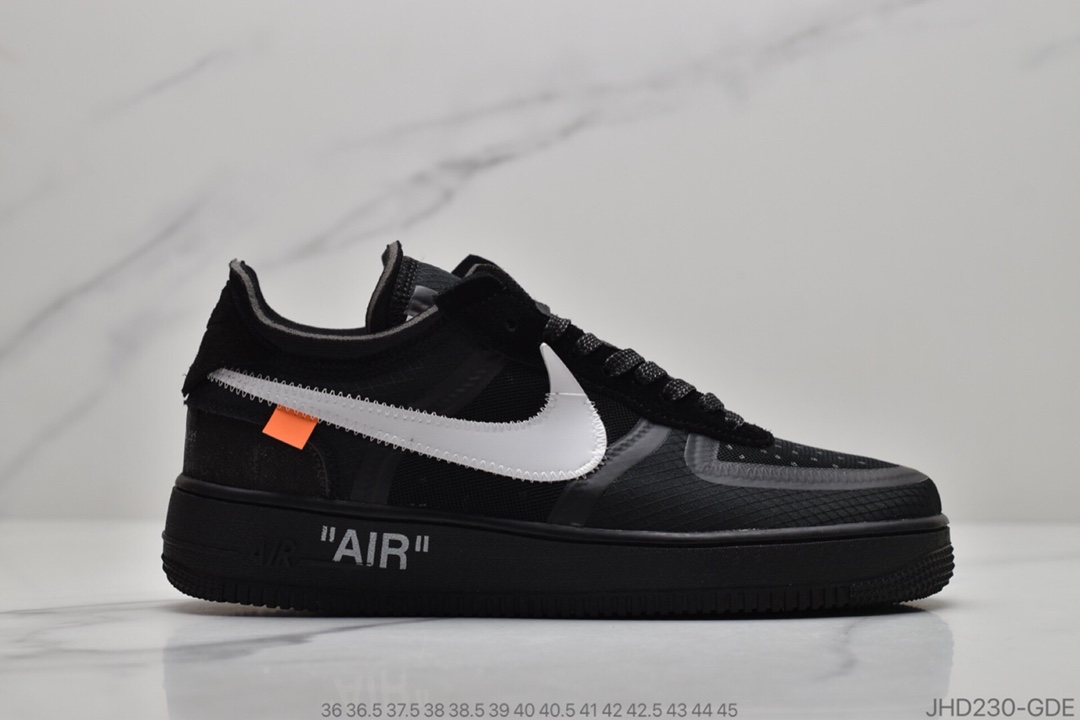 190  Off-White x Nike Air Force 1 Low ”Volt” 2.0空军一号经典百搭低帮休闲运动板鞋“OW透灰白”AO4606-100 ID:JHD230-GDR