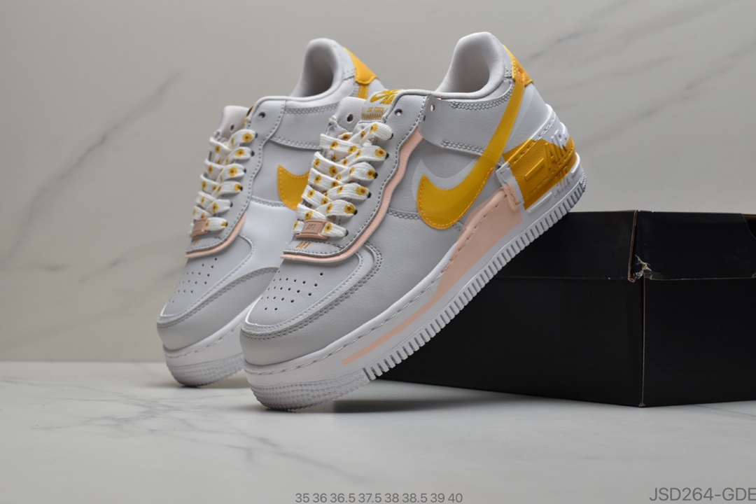 200 公司级Nike Air Force 1 Shadow 解构系列空军一号低帮运动休闲板鞋 货号 CQ9503-001