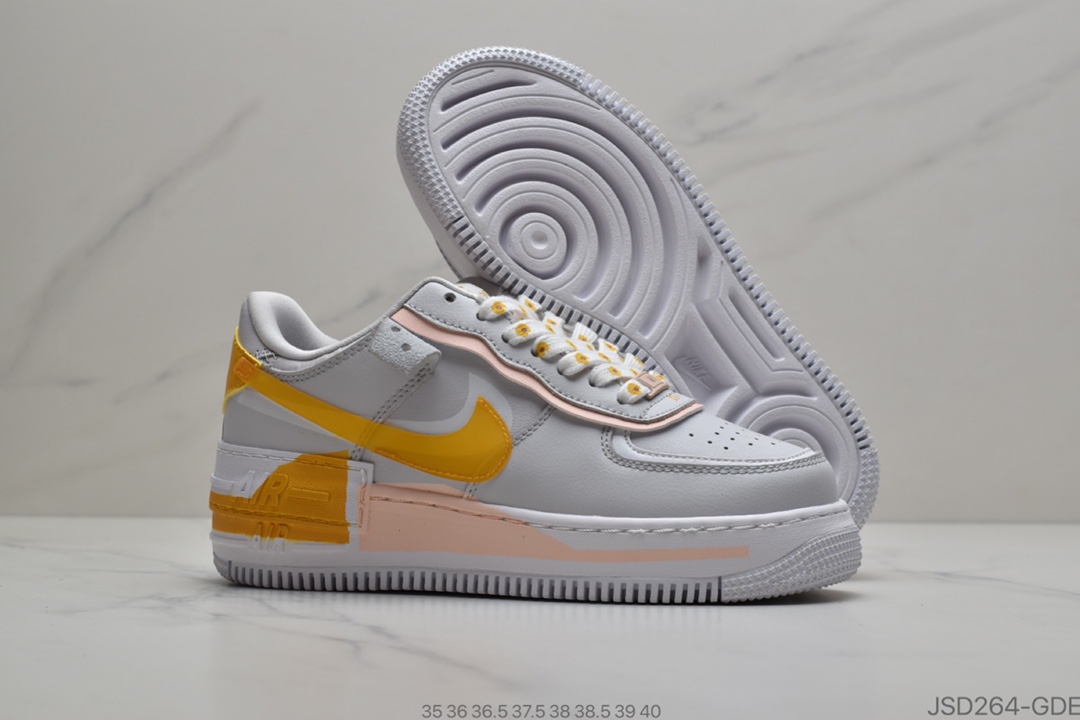 200 公司级Nike Air Force 1 Shadow 解构系列空军一号低帮运动休闲板鞋 货号 CQ9503-001