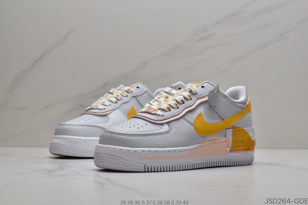 200 公司级Nike Air Force 1 Shadow 解构系列空军一号低帮运动休闲板鞋 货号 CQ9503-001
