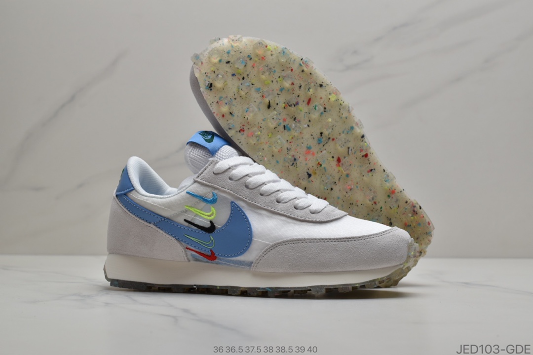 150 耐克Nike Wmns Air Daybreak 刺绣彩勾 破晓系列华夫复古休闲运动慢跑鞋官方货号CK2351-446