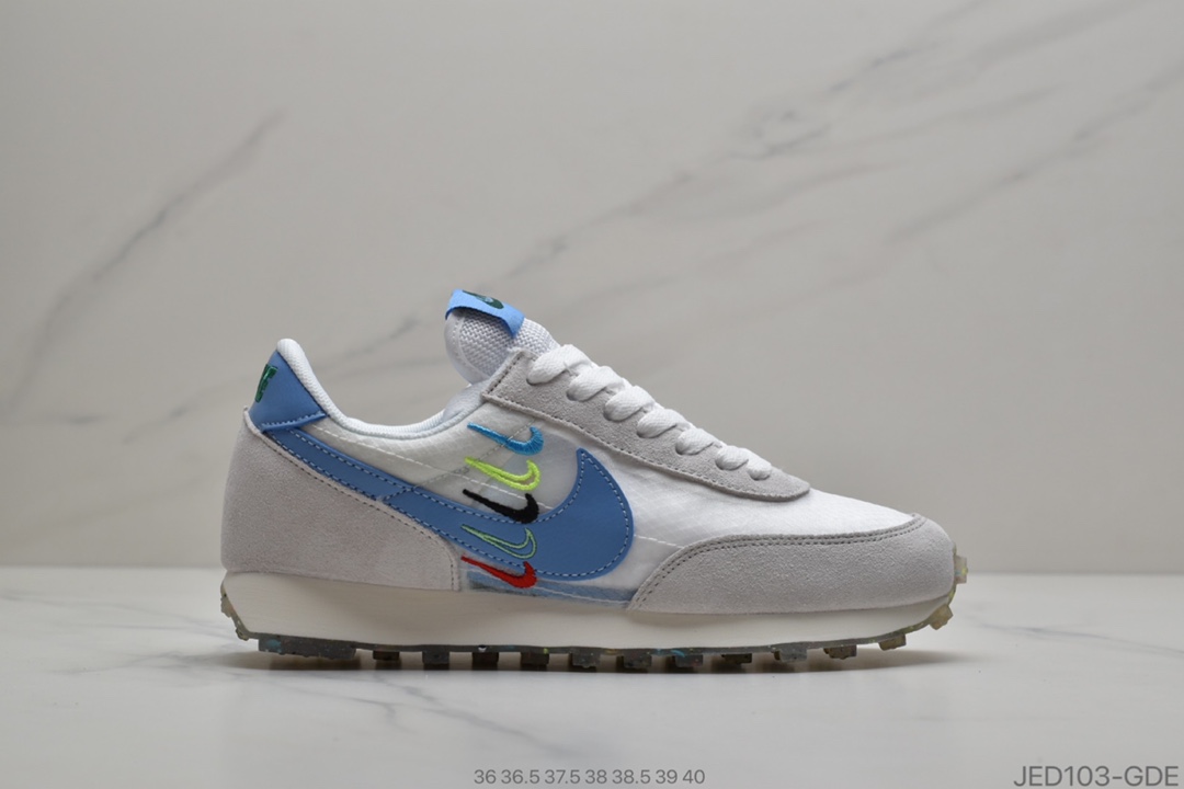 150 耐克Nike Wmns Air Daybreak 刺绣彩勾 破晓系列华夫复古休闲运动慢跑鞋官方货号CK2351-446