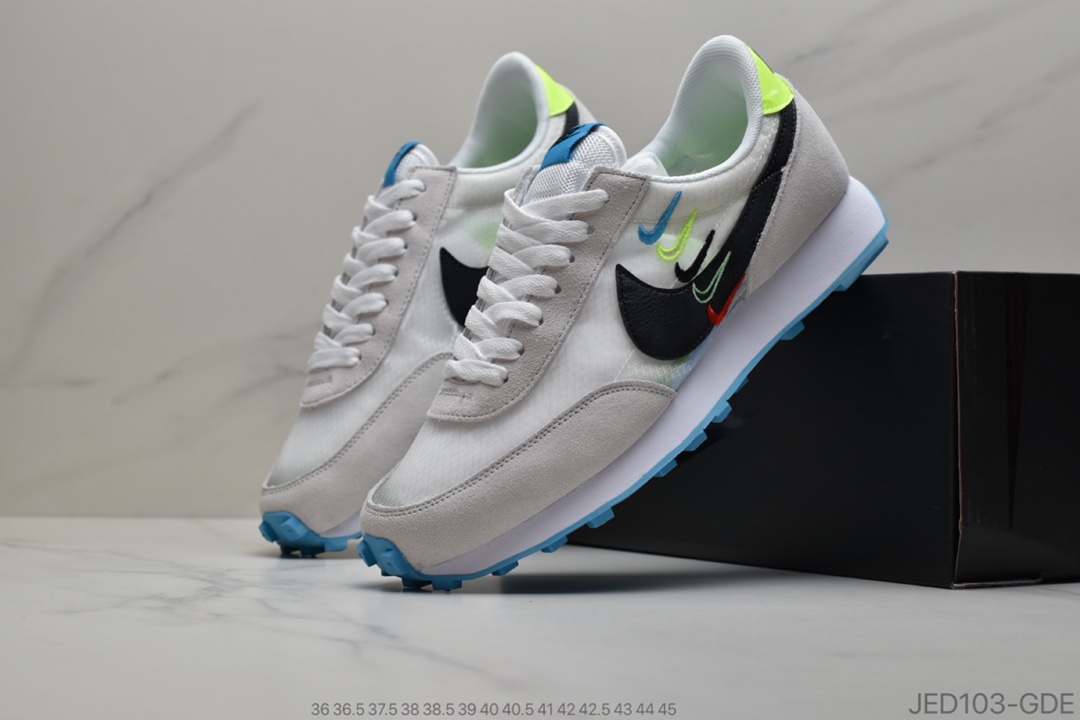 150 耐克Nike Wmns Air Daybreak 刺绣彩勾 破晓系列华夫复古休闲运动慢跑鞋官方货号CK2351-446