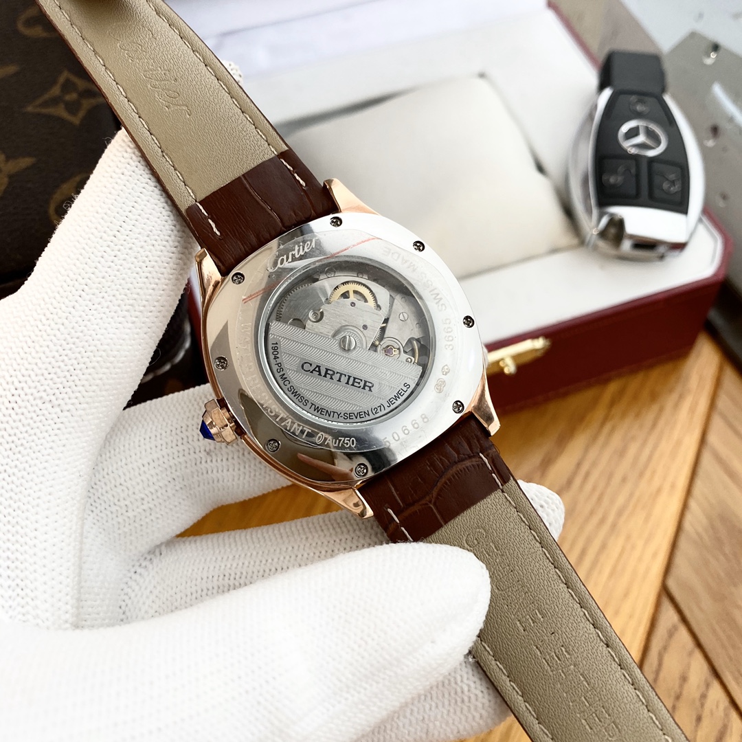 Cartler 男性用自動機械腕時計 316精鋼製 42mm