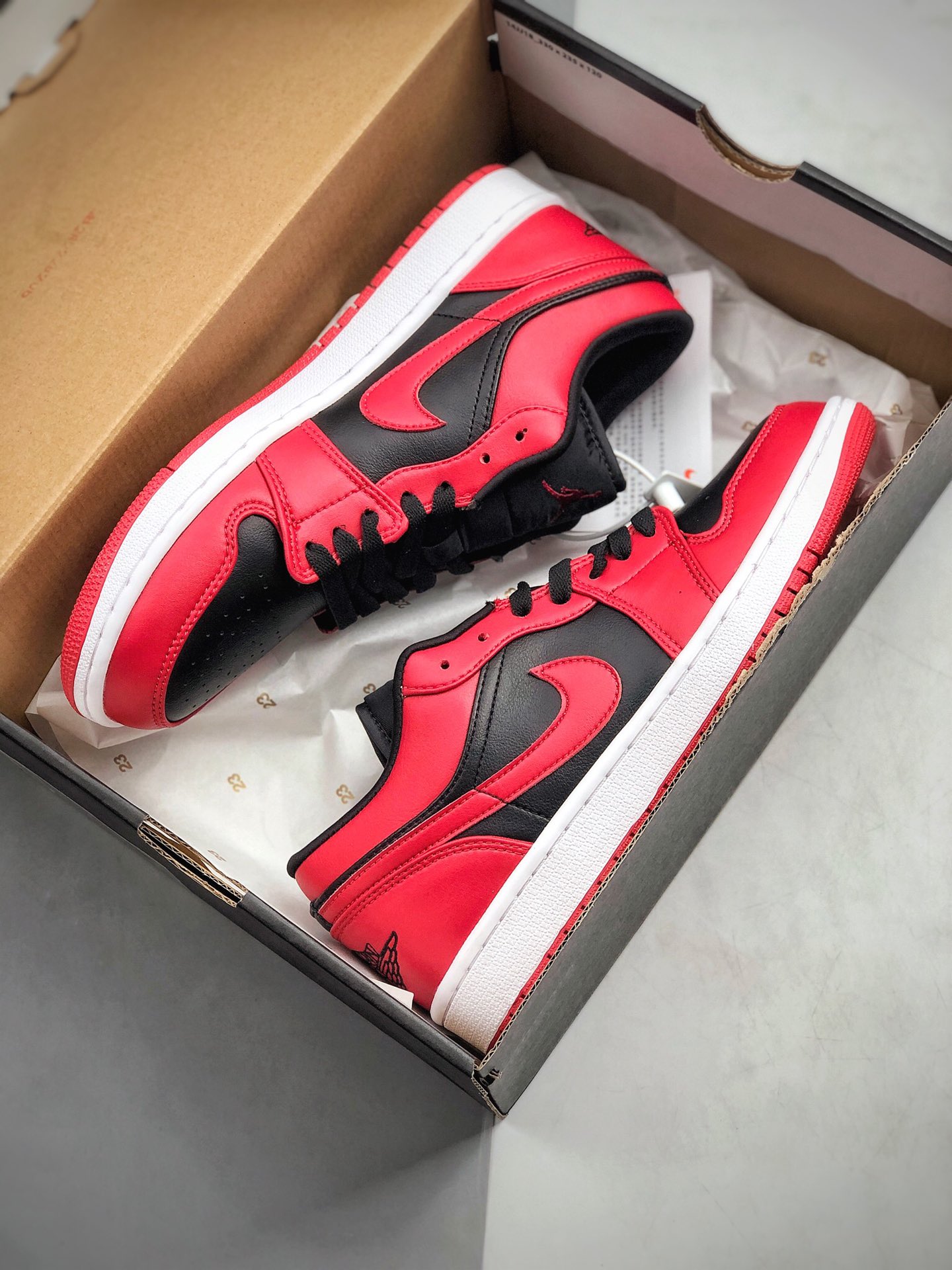 210 公司级Air Jordan 1 Low”Spruce Aura”AJ1乔一丹代低头帮层经典复古文休化闲运篮动球鞋 黑红禁穿  货号：553558-606