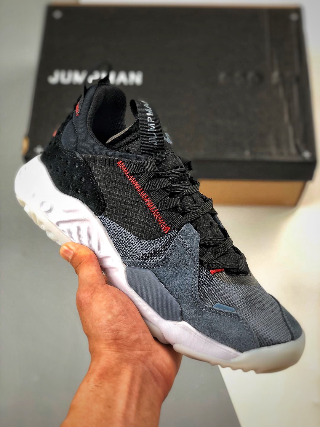Soporte contra reembolso Air Jordan Delta React negro y rojo, nuevo modelo, serie de espuma de reacción deconstruida De…