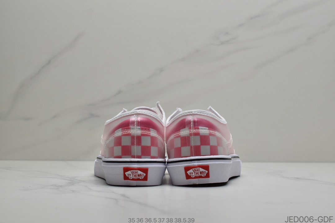 150 公司级Vans 万斯 Old Skool x Chinatown Market 联名透明棋盘格  低帮硫化休闲板鞋