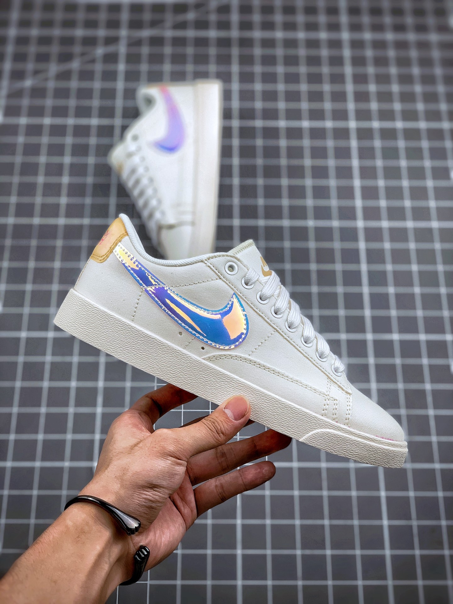 170 Nike Blazer Premium Canvas  ”Shanghai” 上海ID城市限定系列 浅咬花鞋底复古经典低帮开拓者休闲运动板鞋
