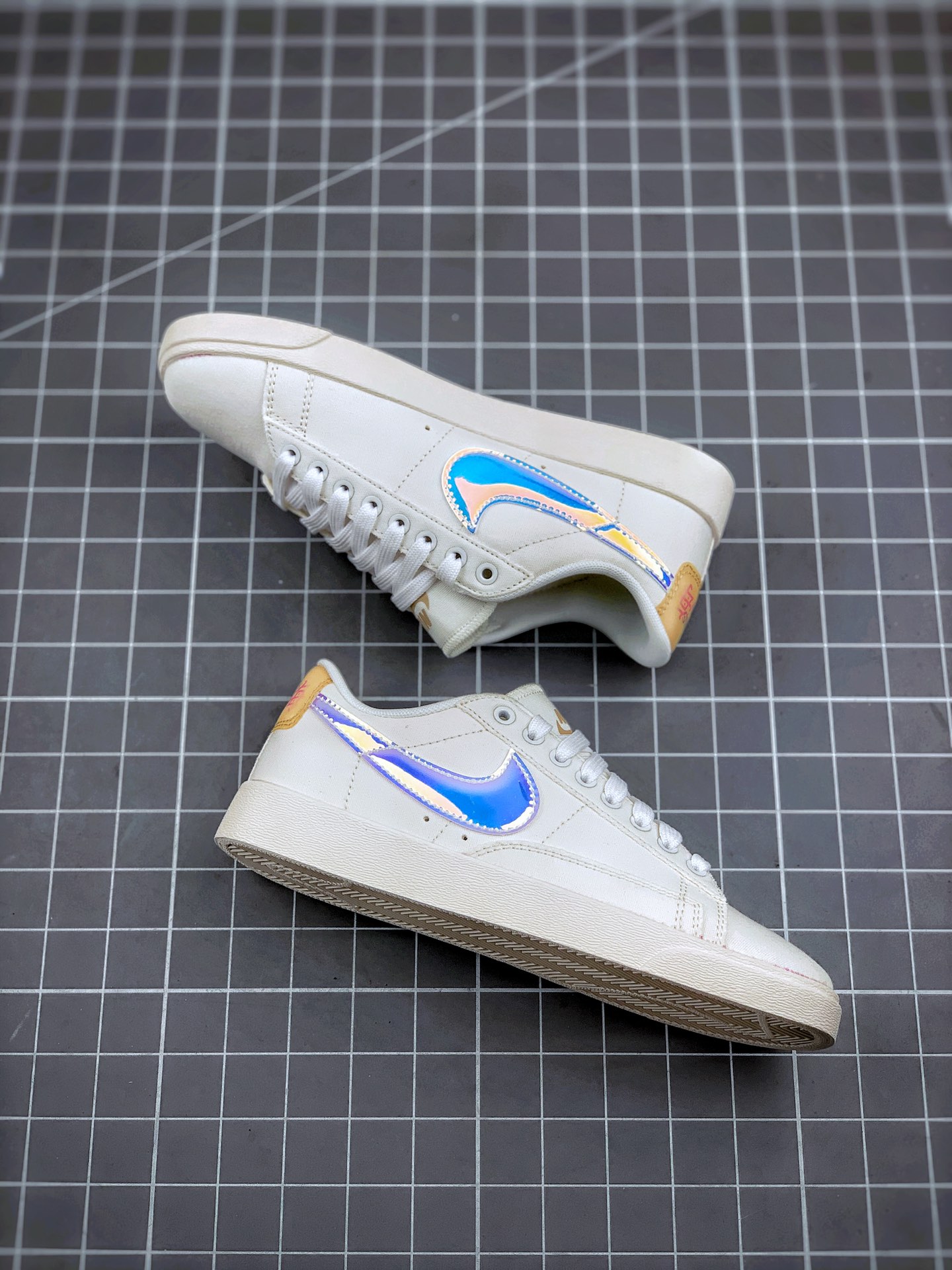 170 Nike Blazer Premium Canvas  ”Shanghai” 上海ID城市限定系列 浅咬花鞋底复古经典低帮开拓者休闲运动板鞋