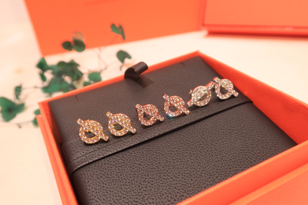 Hermès 爱马仕耳钉finesse新款 镂空