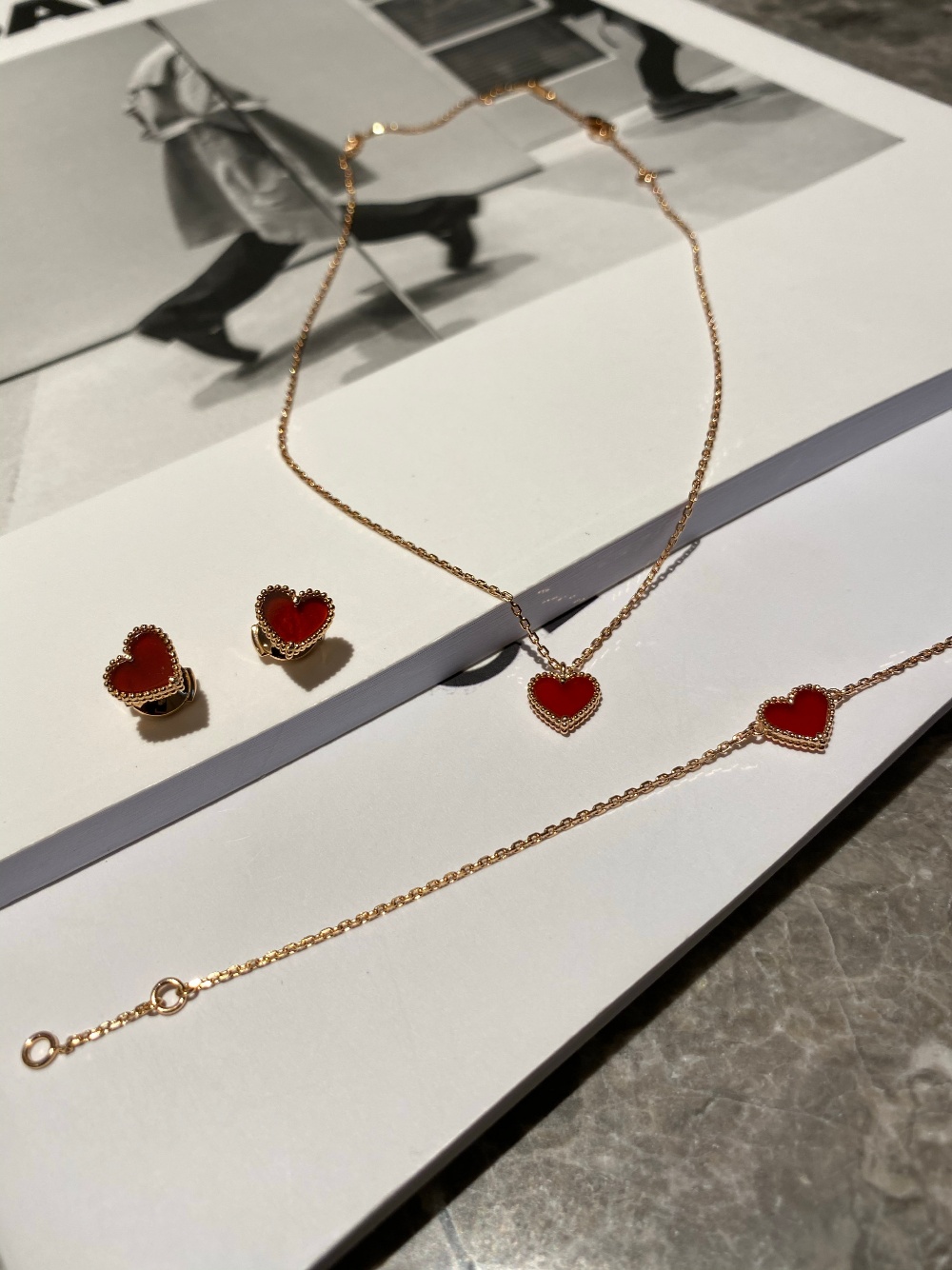 Van Cleef & Arpels vca 小红心项链 耳钉 手链