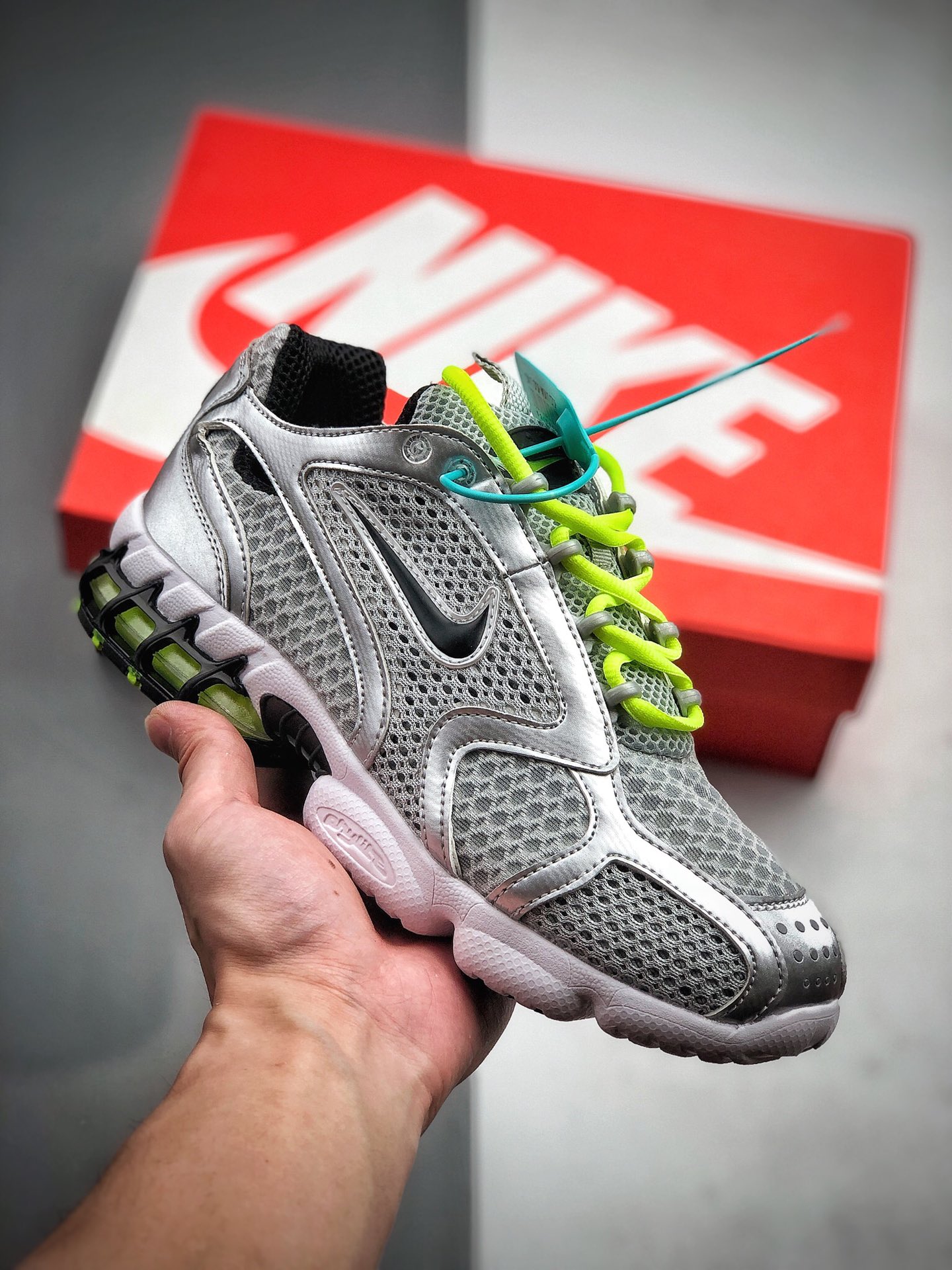 200 公司级美国元祖街头潮牌Stussy x Nike Air Zoom Spiridon Caged 2斯图西 东牢笼2代系列复古休闲运动慢跑鞋“ 货号： CJ1288-007