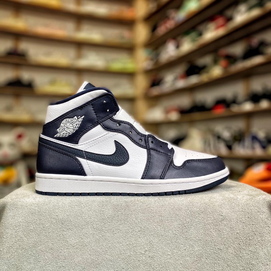 aj1mid黑曜石尺码35.5-46特供版-最强中帮-AirJordan1MidAJ1黑曜石554724