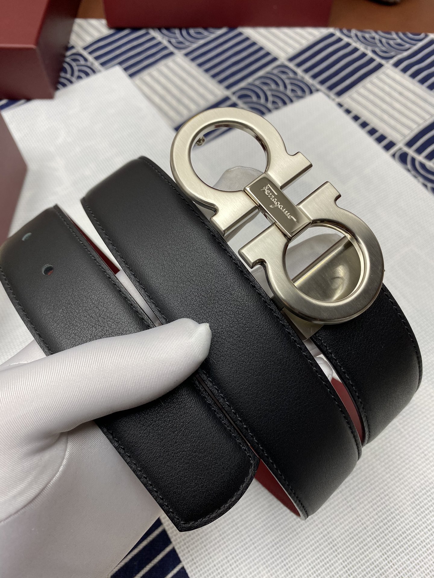 [Ferragamo Belts]Ferragamo: Original original first layer cowhide fine-grained