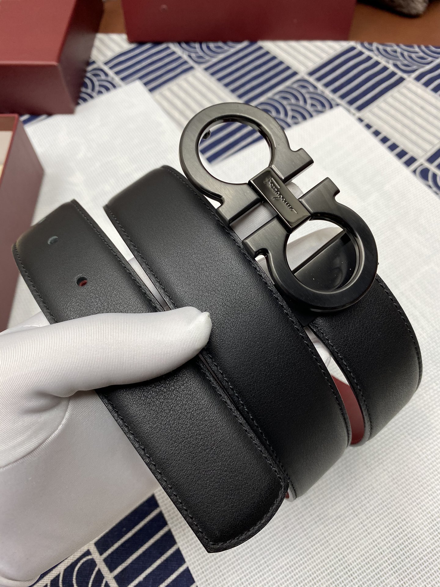[Ferragamo Belts]Ferragamo: Original original first layer cowhide fine-grained