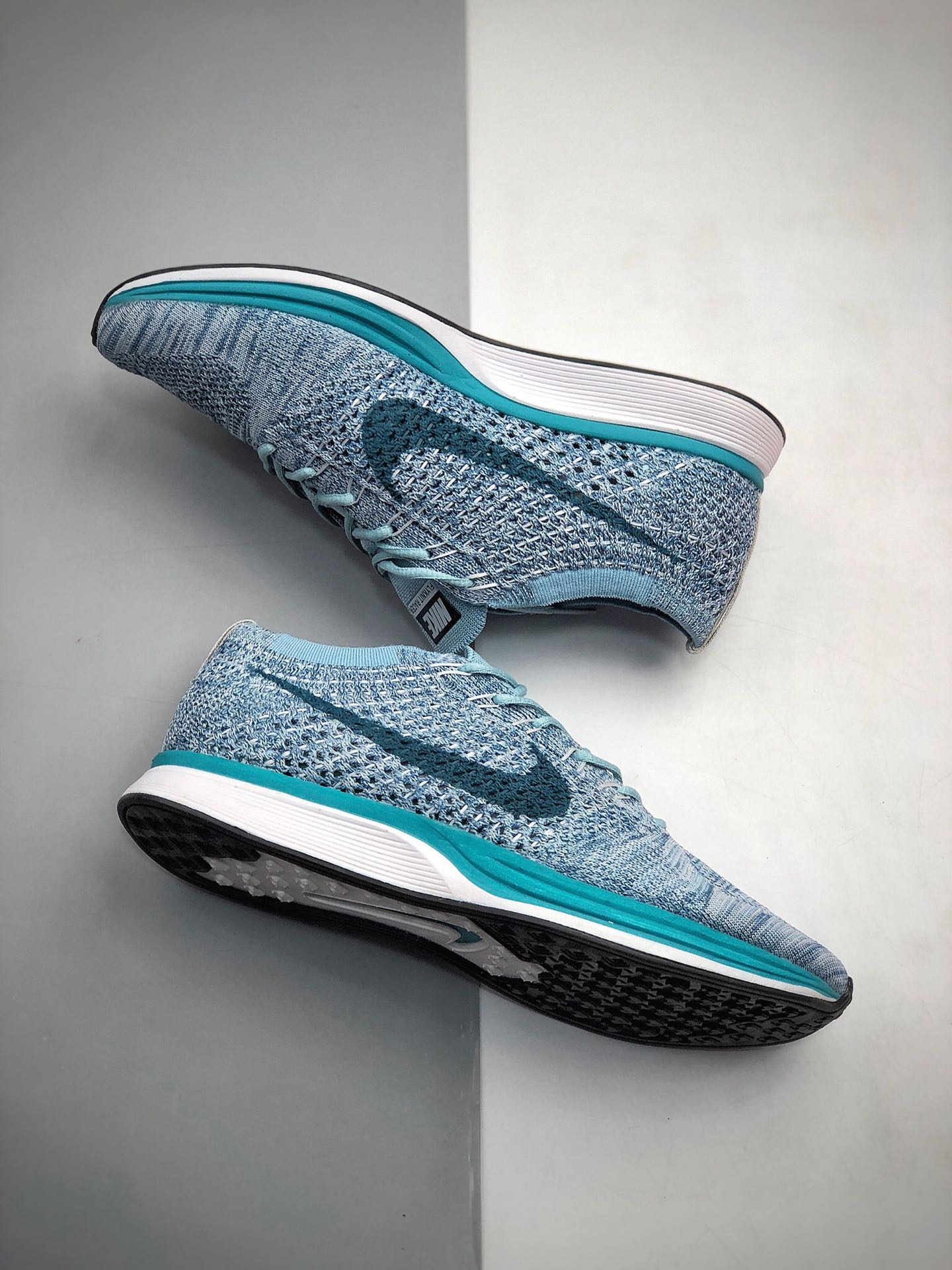 240  公司级 阴阳飞线 瑞瑟 跑鞋 阴阳鞋Nike Flyknit Racer原盒原底原面