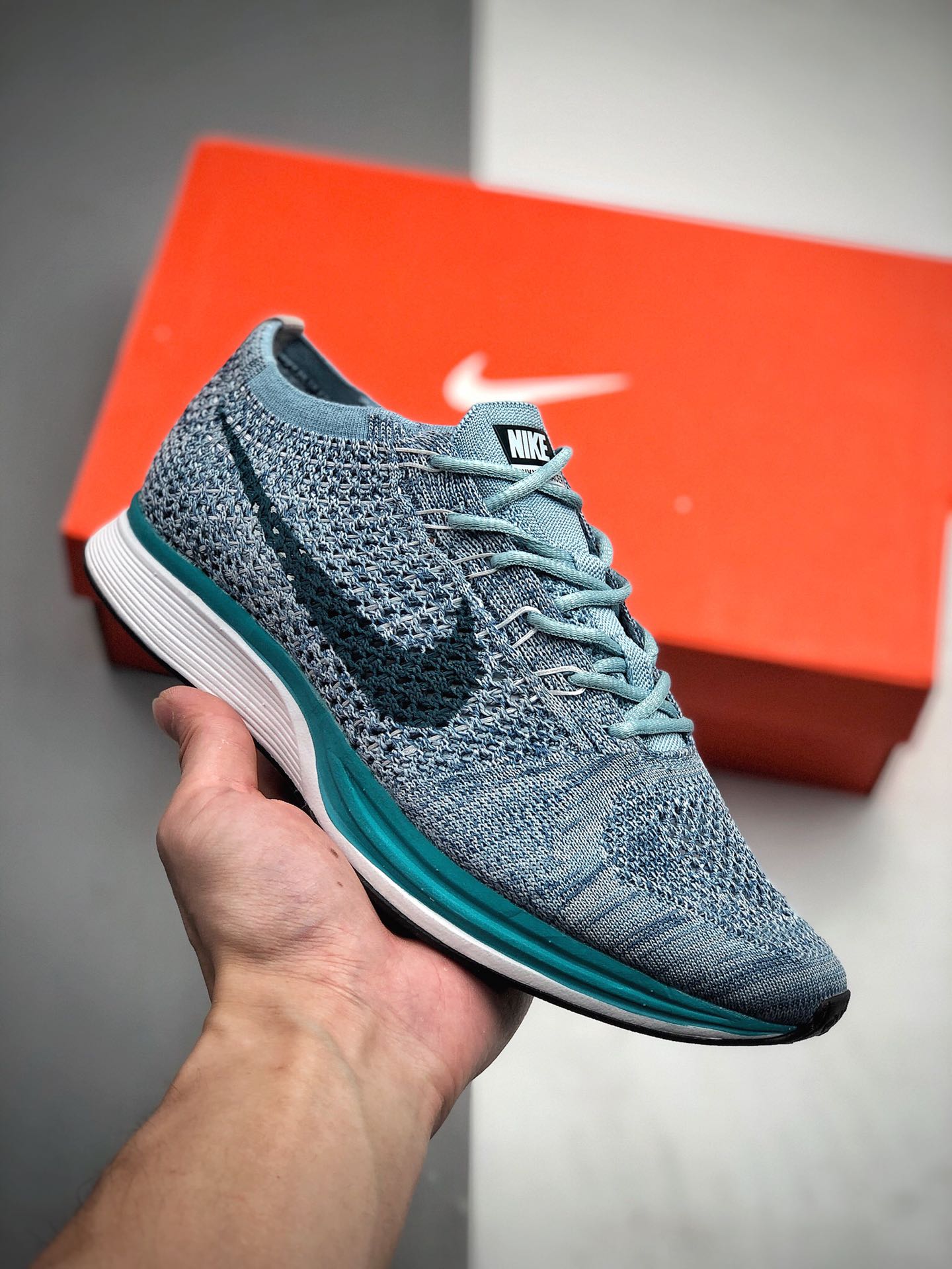 240  公司级 阴阳飞线 瑞瑟 跑鞋 阴阳鞋Nike Flyknit Racer原盒原底原面